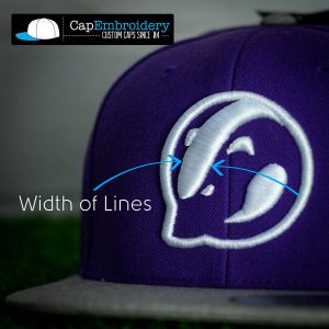 3D cap embroidery example