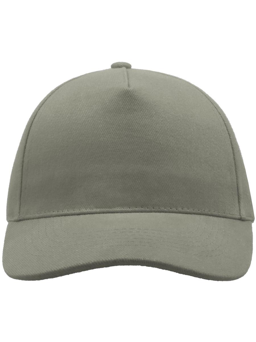 Atlantis Liberty 5 Panel Baseball Cap - Light Grey front view for custom embroidery Atlantis Liberty Five Buckle Hvy Brush Cotton 5 Panel Baseball Cap - Light Grey product image 1 for custom embroidery