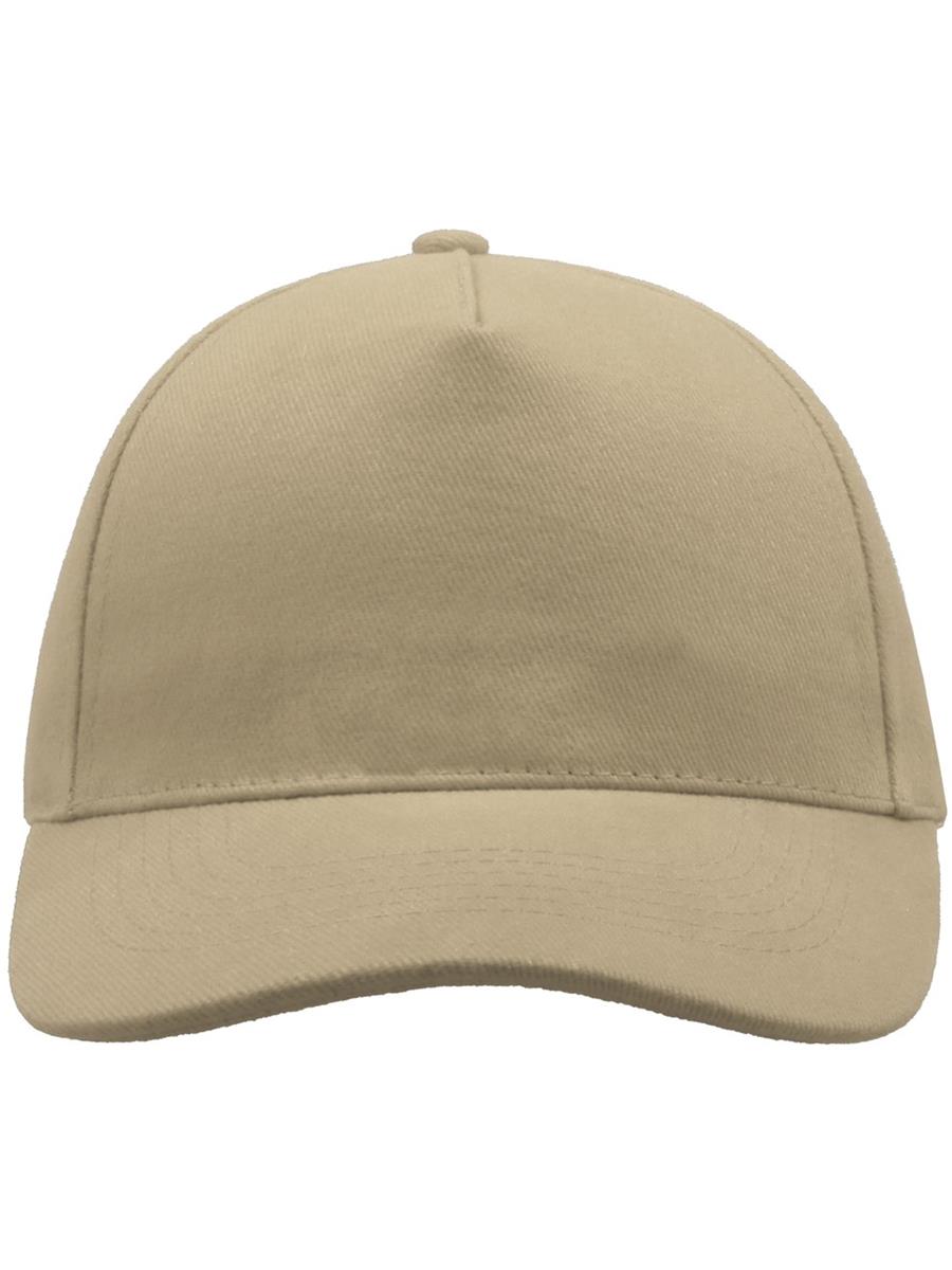 Atlantis Liberty 5 Panel Baseball Cap - Khaki front view for custom embroidery Atlantis Liberty Five Buckle Hvy Brush Cotton 5 Panel Baseball Cap - Khaki product image 1 for custom embroidery