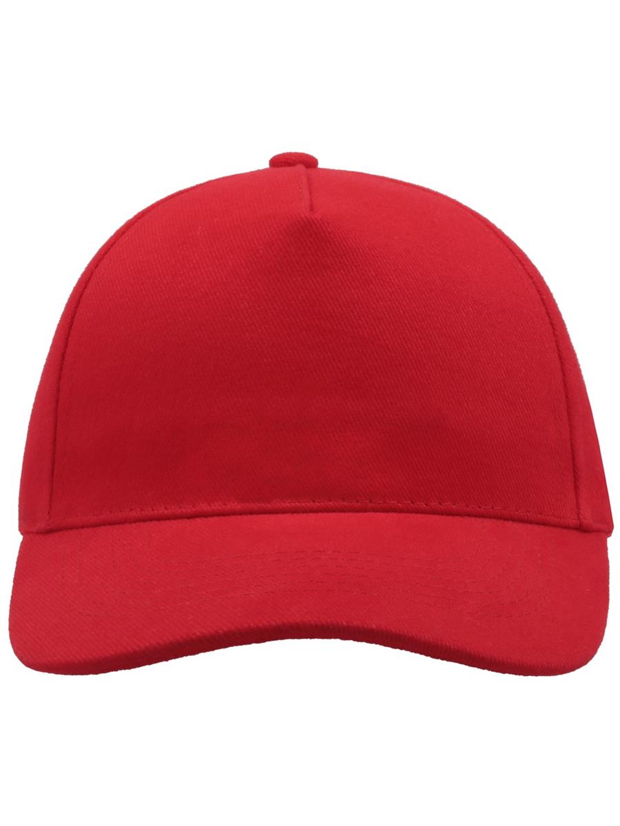 Atlantis Liberty 5 Panel Baseball Cap - Red front view for custom embroidery Atlantis Liberty Five Buckle Hvy Brush Cotton 5 Panel Baseball Cap - Red product image 1 for custom embroidery