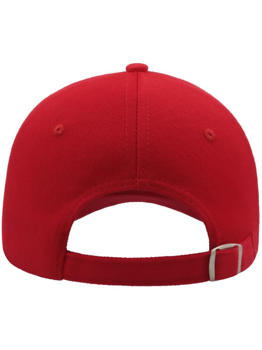 Atlantis Liberty 5 Panel Baseball Cap - Red rear/closure view for custom embroidery Atlantis Liberty Five Buckle Hvy Brush Cotton 5 Panel Baseball Cap - Red product image 2 for custom embroidery
