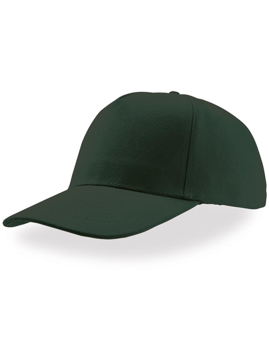 Atlantis Liberty 5 Panel Baseball Cap - Green angled front/side view for custom embroidery Atlantis Liberty Five Buckle Hvy Brush Cotton 5 Panel Baseball Cap - Green product image 4 for custom embroidery