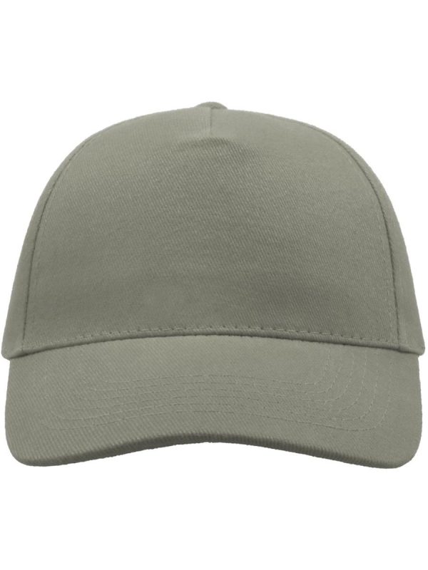 Atlantis# Liberty Five Hvy Brush Cotton 5 Panel Cap - Light Grey product image 1 for custom embroidery