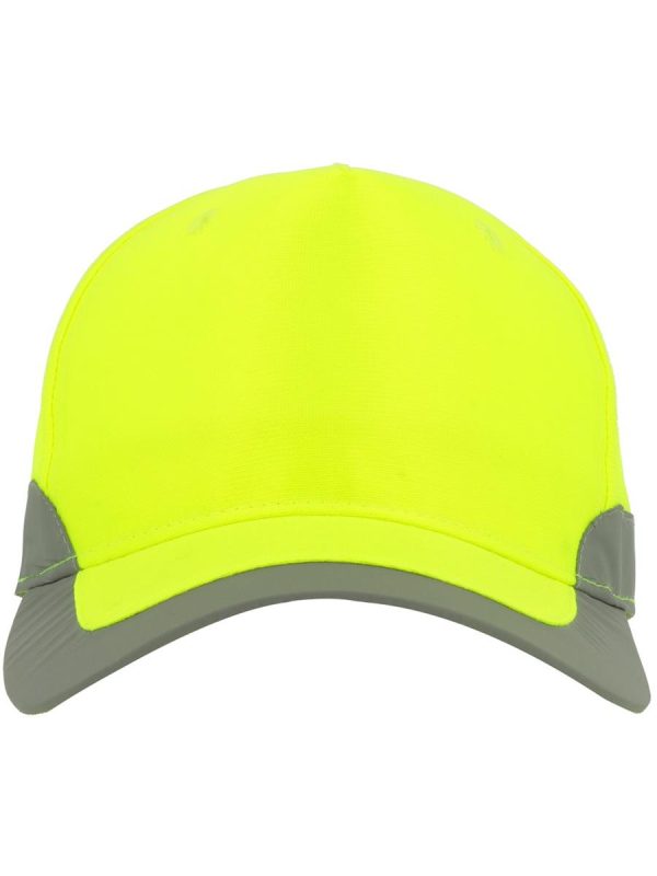 Atlantis# Helpy 5 Panel Reflective Cap - Yellow product image 1 for custom embroidery