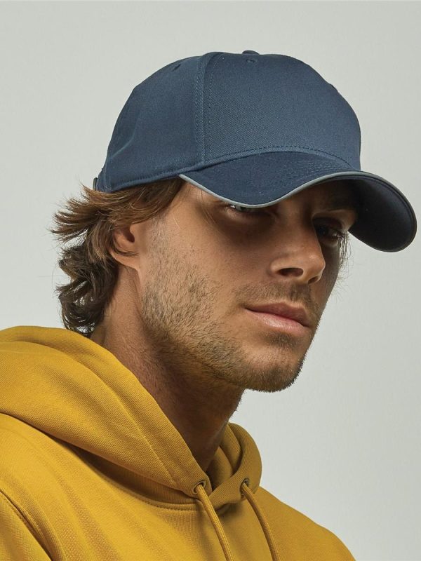 Atlantis# Reflect 6 Panel Reflective Piping Baseball Cap - product image for custom embroidery