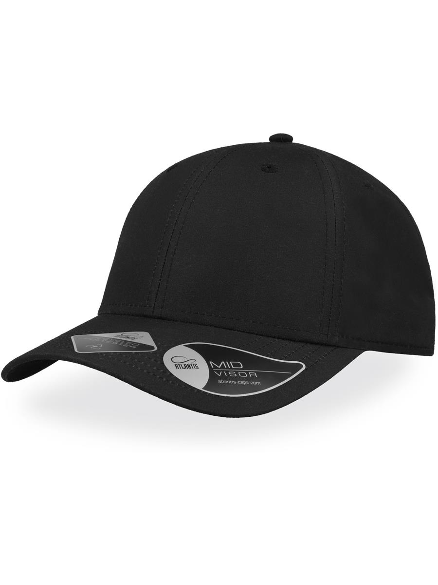 Atlantis Recy Feel Recycled Twill 6 Panel Cap - Black product image 4 for custom embroidery Atlantis Recy Feel Recycled Twill 6 Panel Cap - Black product image 4 for custom embroidery