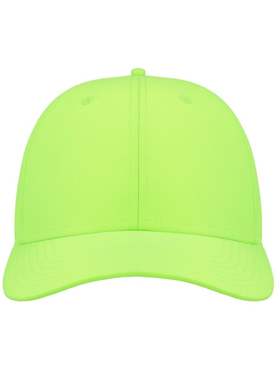 Atlantis Recy Feel Recycled Twill 6 Panel Cap - Safety Green product image 1 for custom embroidery Atlantis Recy Feel Recycled Twill 6 Panel Cap - Safety Green product image 1 for custom embroidery