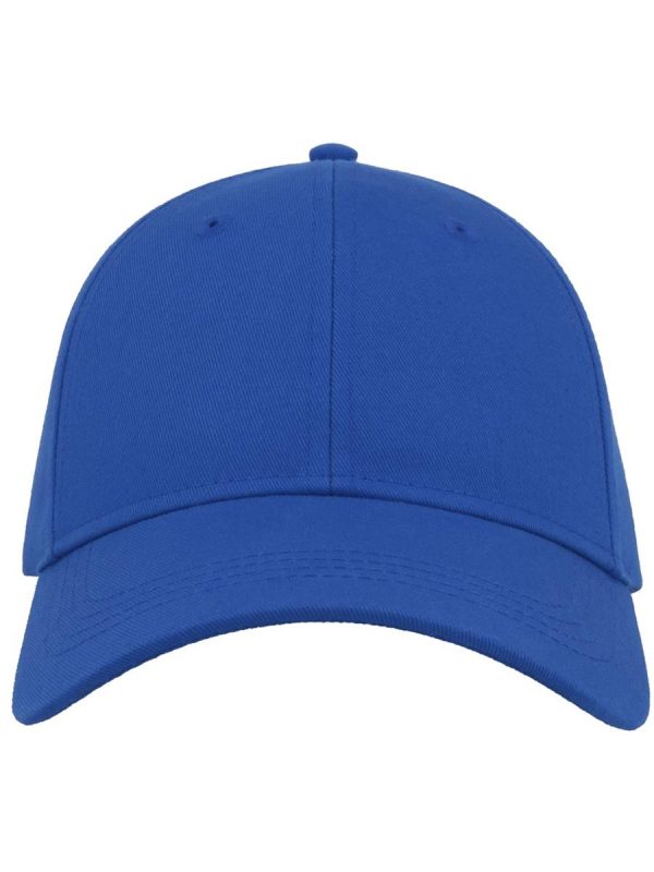 Atlantis# Hit Twill Curved Visor 6 Panel Cap - Royal product image 1 for custom embroidery