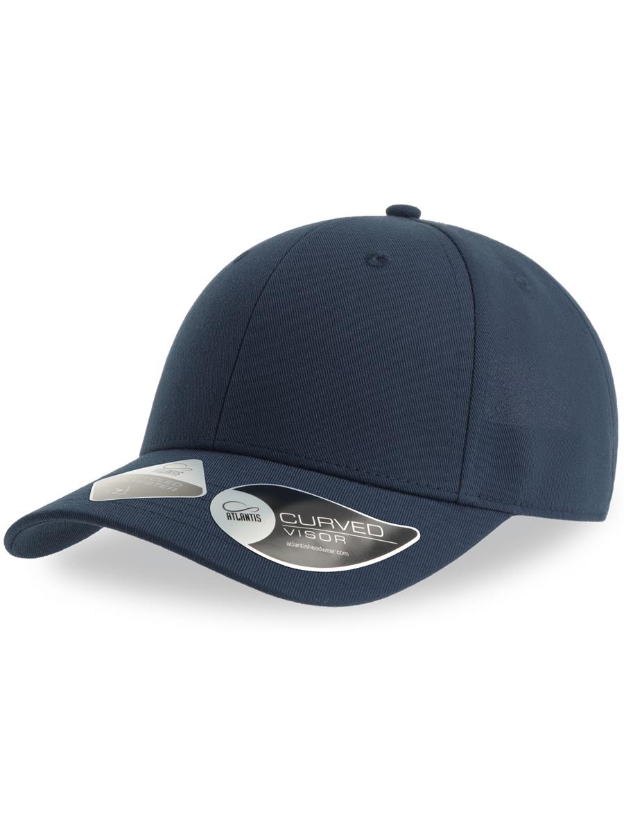 Atlantis Joshua Recycled Polyester 6 Panel Cap - Navy product image 4 for custom embroidery Atlantis Joshua Recycled Polyester 6 Panel Cap - Navy product image 4 for custom embroidery
