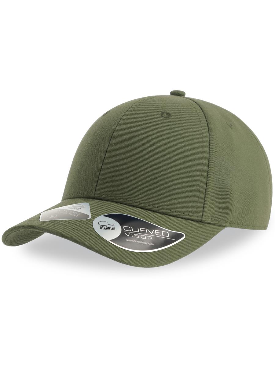 Atlantis Joshua Recycled Polyester 6 Panel Cap - Olive product image 4 for custom embroidery Atlantis Joshua Recycled Polyester 6 Panel Cap - Olive product image 4 for custom embroidery
