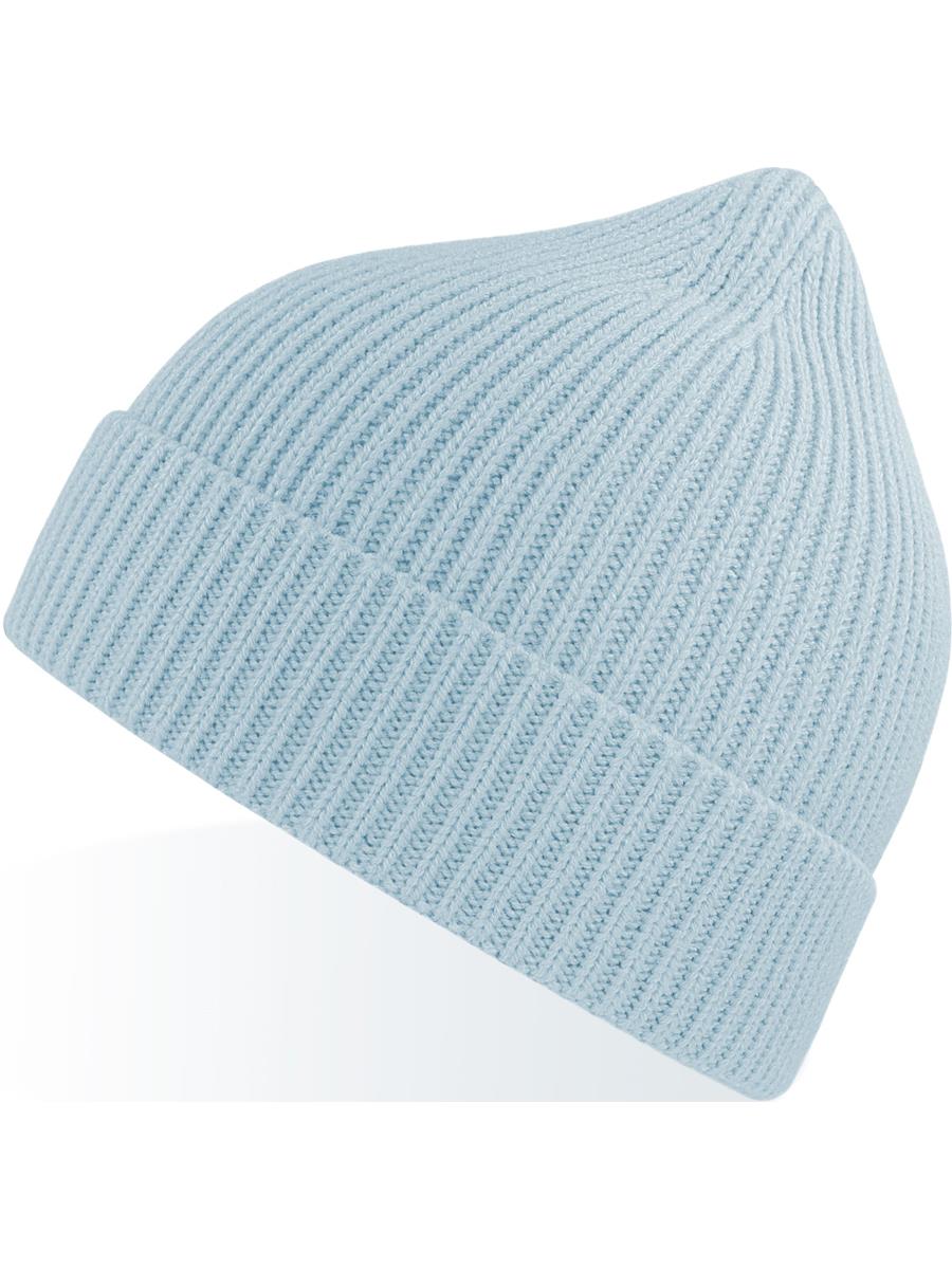 Atlantis Andy Recycled Polyester Acrylic Beanie - Light Blue product image 2 for custom embroidery Atlantis Andy Recycled Beanie - Light Blue product image 2 for custom embroidery