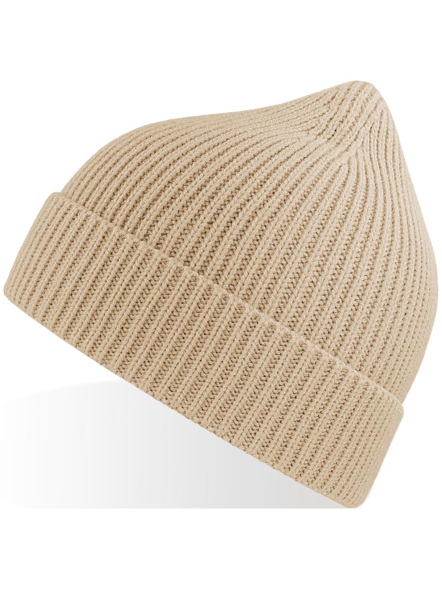 Atlantis Andy Recycled Polyester Acrylic Beanie - Beige product image 2 for custom embroidery Atlantis Andy Recycled Beanie - Beige product image 2 for custom embroidery