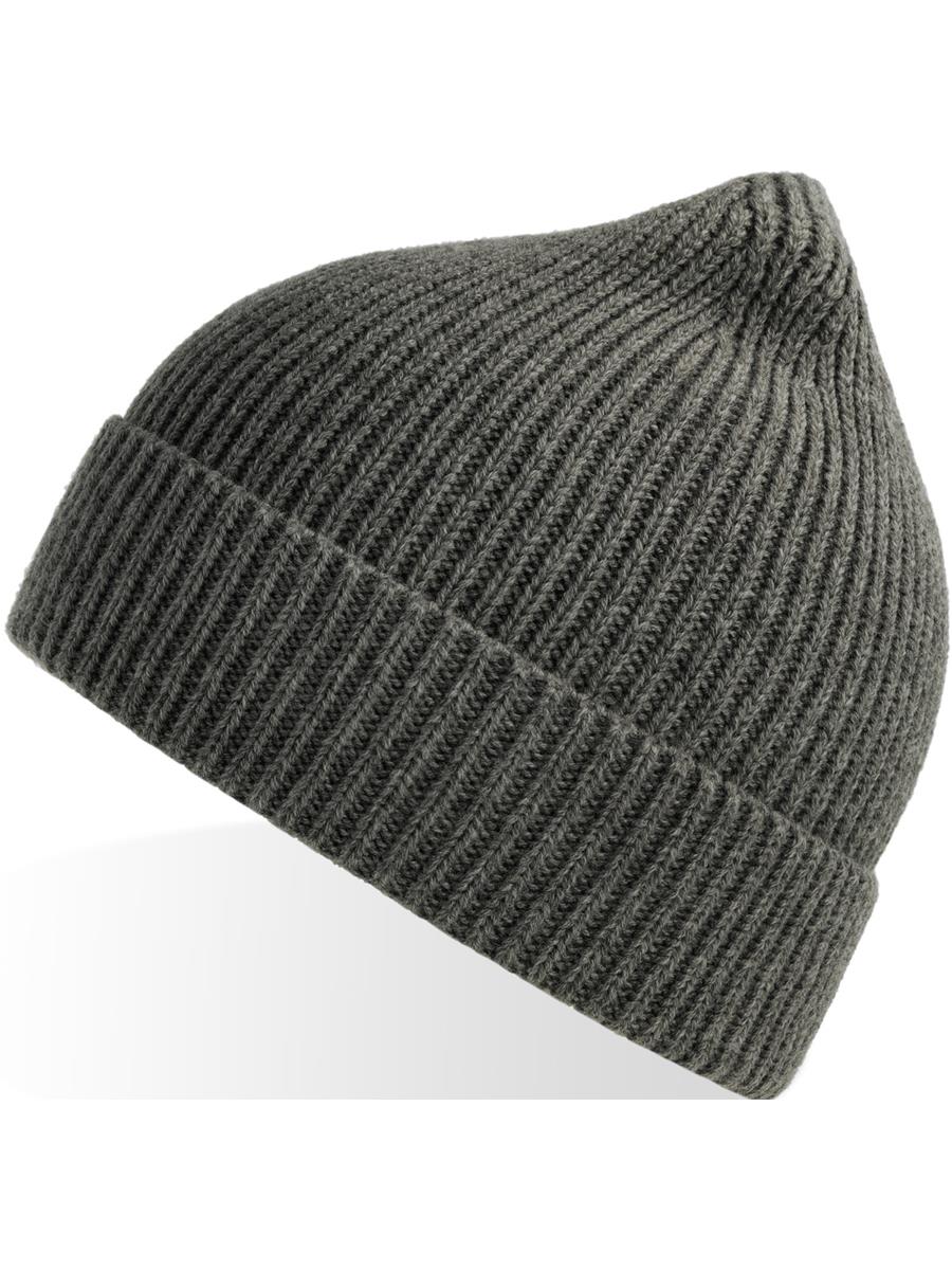 Atlantis Andy Recycled Polyester Acrylic Beanie - Dark Grey Melange product image 2 for custom embroidery Atlantis Andy Recycled Beanie - Dark Grey Melange product image 2 for custom embroidery