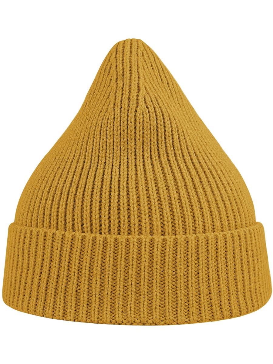 Atlantis Andy Recycled Polyester Acrylic Beanie - Mustard product image 3 for custom embroidery Atlantis Andy Recycled Beanie - Mustard product image 3 for custom embroidery