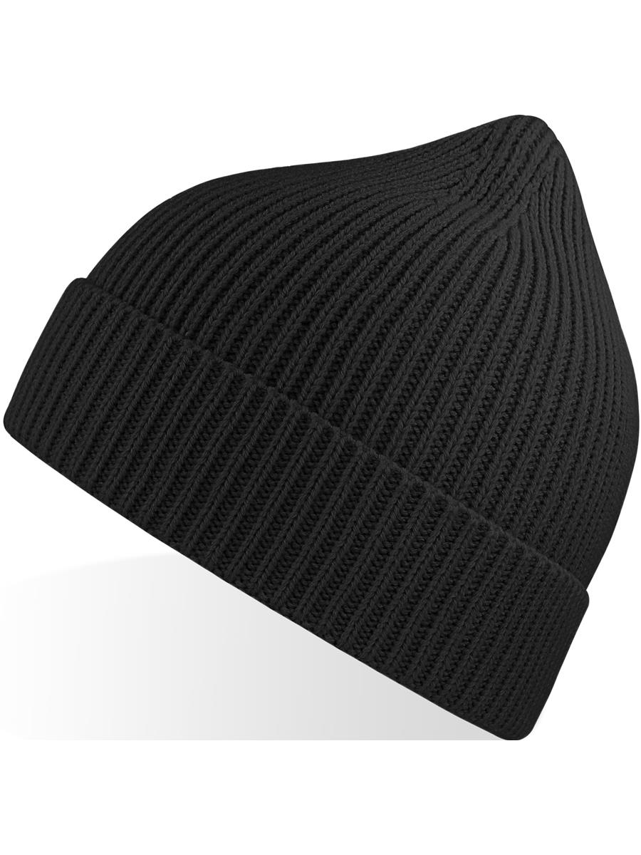 Atlantis Andy Recycled Polyester Acrylic Beanie - Black product image 2 for custom embroidery Atlantis Andy Recycled Beanie - Black product image 2 for custom embroidery