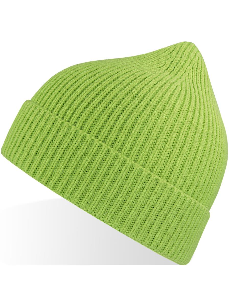 Atlantis Andy Recycled Polyester Acrylic Beanie - Acid Green product image 2 for custom embroidery Atlantis Andy Recycled Beanie - Acid Green product image 2 for custom embroidery