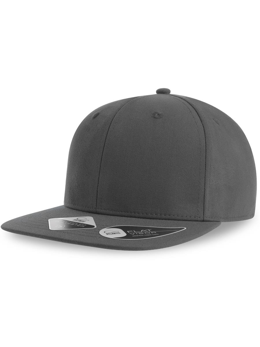 Atlantis James Six Panel Recycled Polyester Snapback - Dark Grey product image 4 for custom embroidery Atlantis James Six Panel Recycled Polyester Snapback - Dark Grey product image 4 for custom embroidery