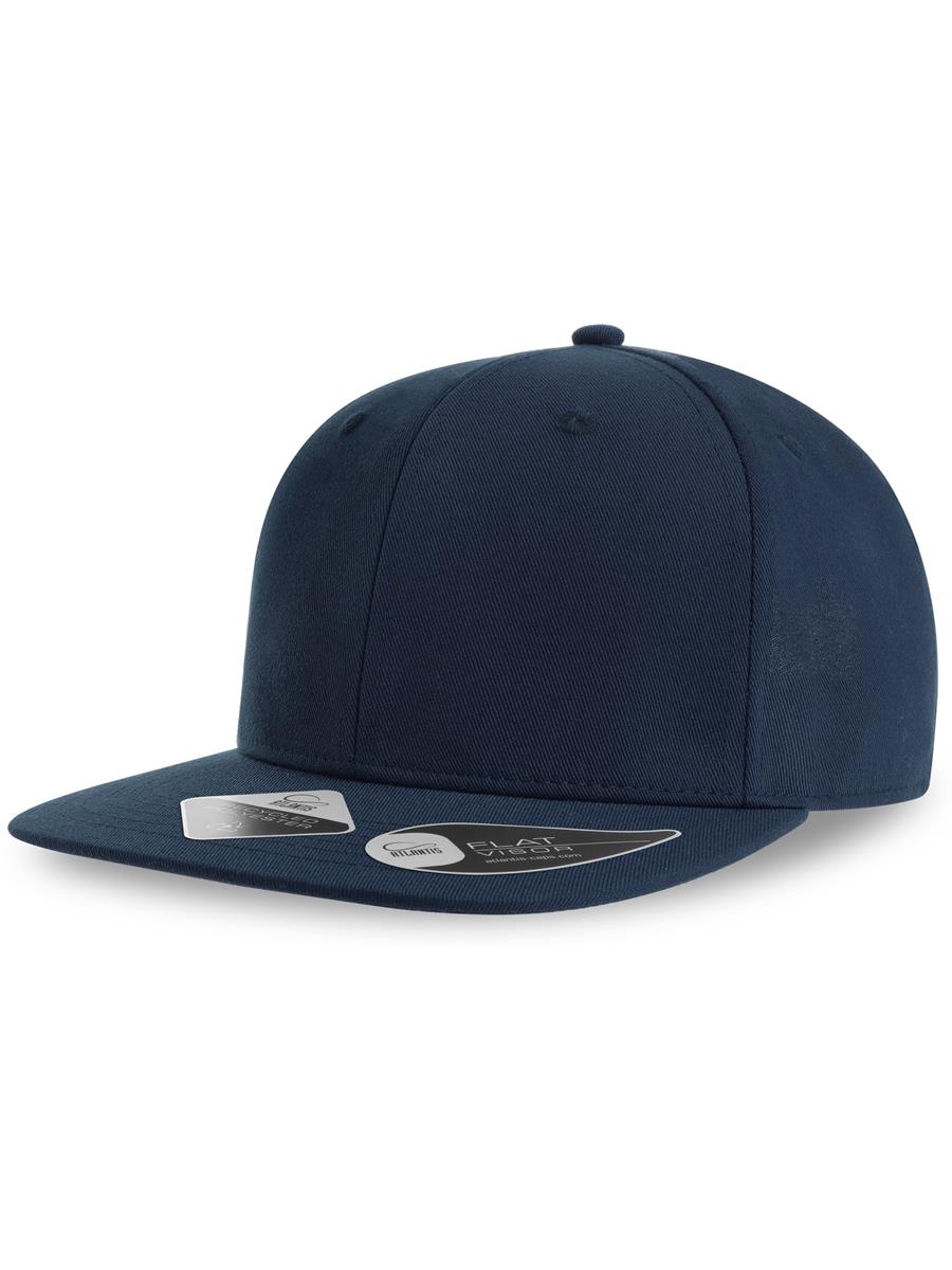 Atlantis James Six Panel Recycled Polyester Snapback - Navy product image 4 for custom embroidery Atlantis James Six Panel Recycled Polyester Snapback - Navy product image 4 for custom embroidery
