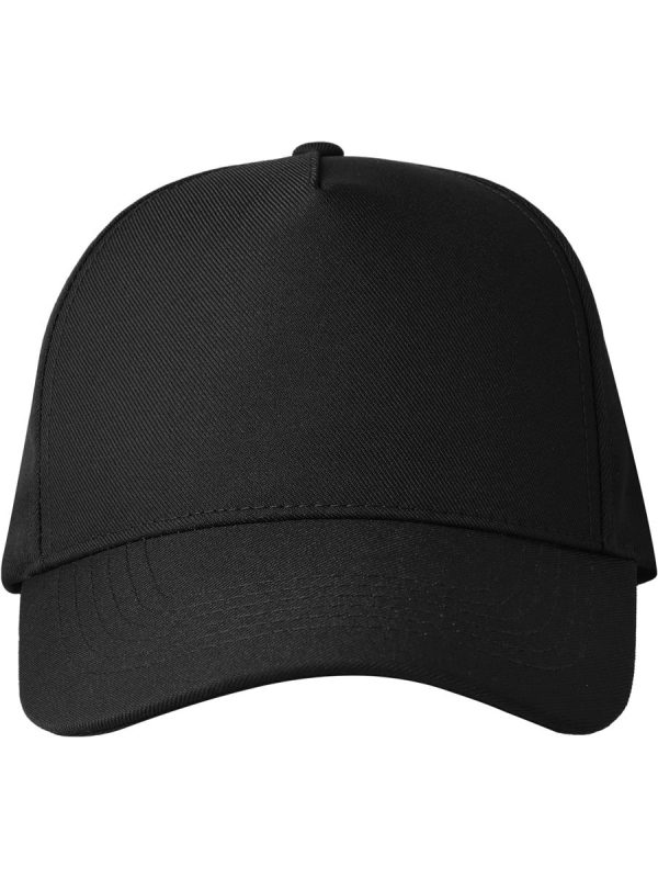Atlantis Youths Recy 5 Recycled 5 Panel Cap - Black product image 1 for custom embroidery