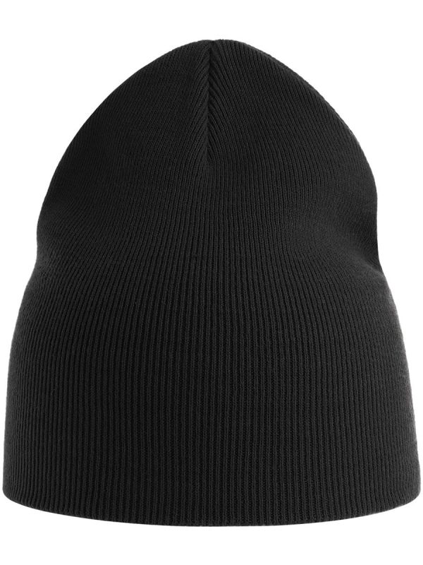 Atlantis Yala Organic Beanie W/O Turn Up - Black product image 1 for custom embroidery