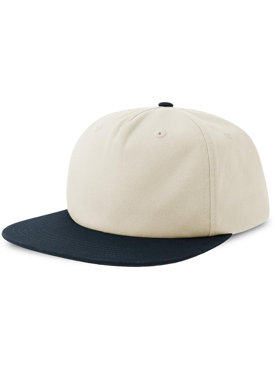 Atlantis Cruz Snapback 5 Panel Sustainable Cap - Off White/Navy product image 1 for custom embroidery Atlantis Cruz Snapback 5 Panel Sustainable Cap - Off White/Navy product image 1 for custom embroidery