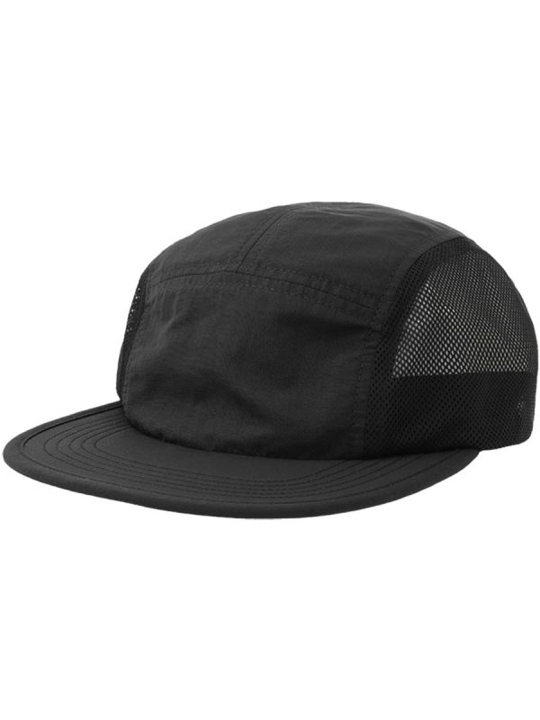 Atlantis Erie Recycled Retro Technical Running Compact Cap - Black product image 1 for custom embroidery