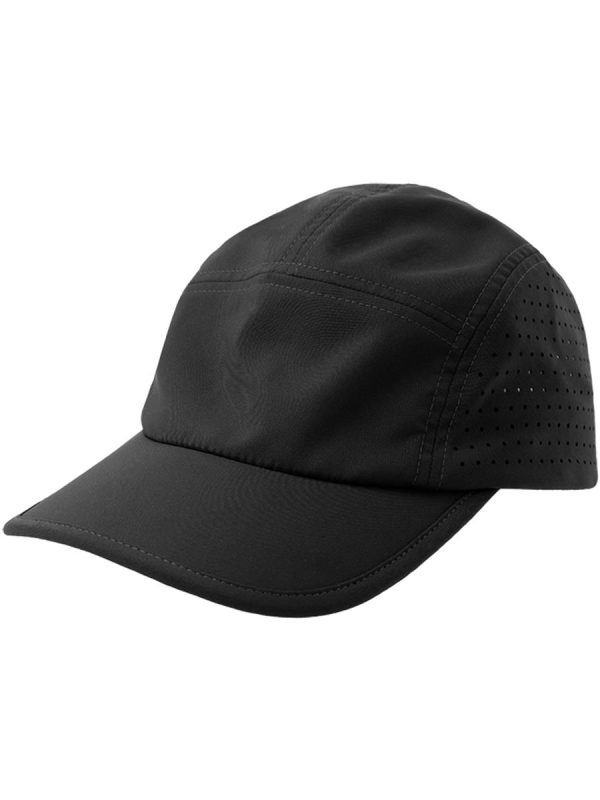 Atlantis Maui Recycled Laser Performance Technical Running Cap - Black product image 1 for custom embroidery
