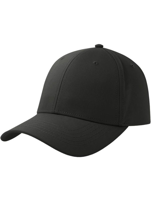 Atlantis Pitch Recycled Flexible Stretch 6 Panel Fitted Cap - Black product image 1 for custom embroidery