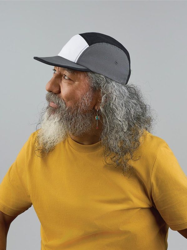 Atlantis Darwin 5 Panel Unstructured Low Profile Flat Visor Organic Camper Cap - product image for custom embroidery