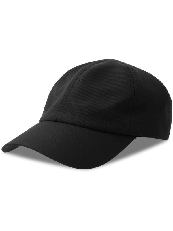 Atlantis Isar 6 Panel Unstructured Low Profile Mid Visor Jacquard Recycled Cap - Black product image 1 for custom embroidery