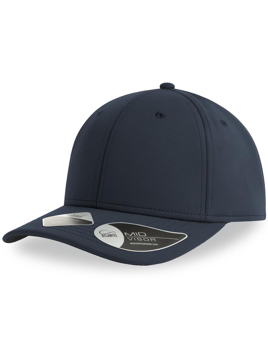 Atlantis Skye 6 Panel Structured Mid Profile Mid Visor Dope Dye Recycled Cap - Navy product image 1 for custom embroidery Atlantis Skye 6 Panel Structured Mid Profile Mid Visor Dope Dye Recycled Cap - Navy product image 1 for custom embroidery