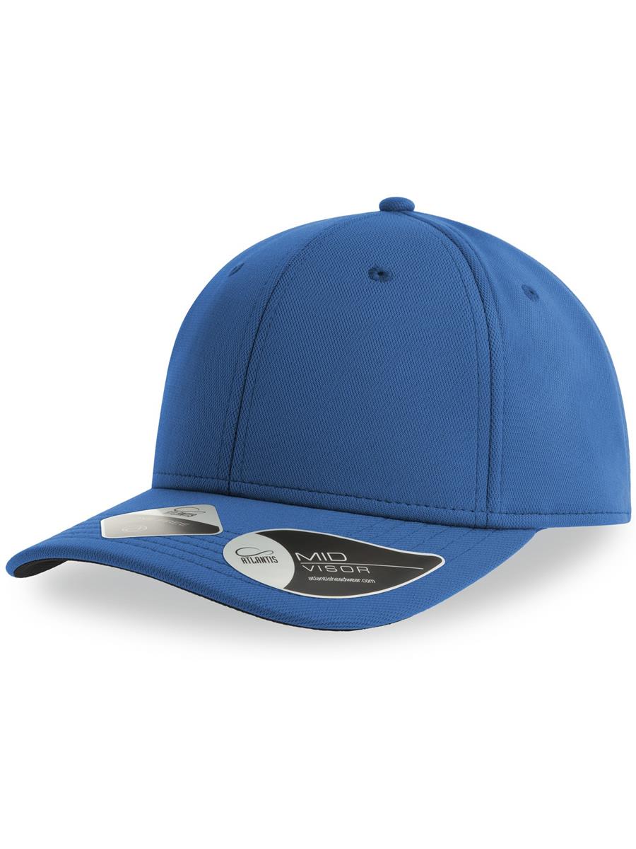 Atlantis Skye 6 Panel Structured Mid Profile Mid Visor Dope Dye Recycled Cap - Royal product image 1 for custom embroidery Atlantis Skye 6 Panel Structured Mid Profile Mid Visor Dope Dye Recycled Cap - Royal product image 1 for custom embroidery